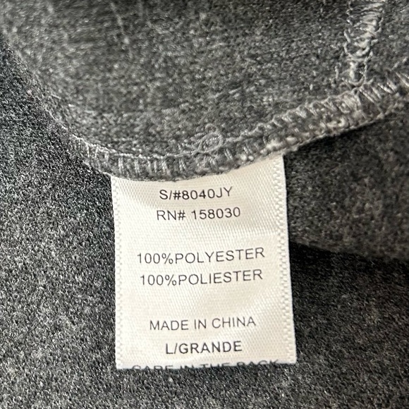 Love Tree Shacket Sz L Gray Pockets Cozy Fall Winter - Picture 5 of 8